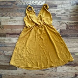 Yellow mini dress
